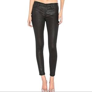 Blank NYC Mercer Super Skinny Coated Jeans Black size 24